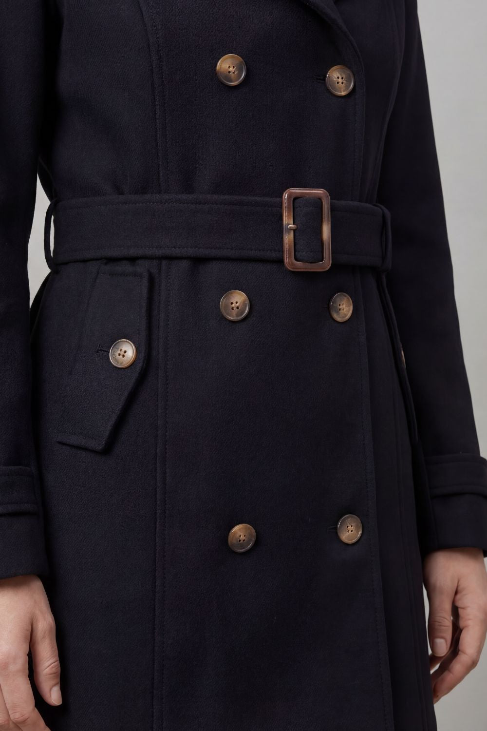 Women's Tailored Elegance Hooded Trench Coat