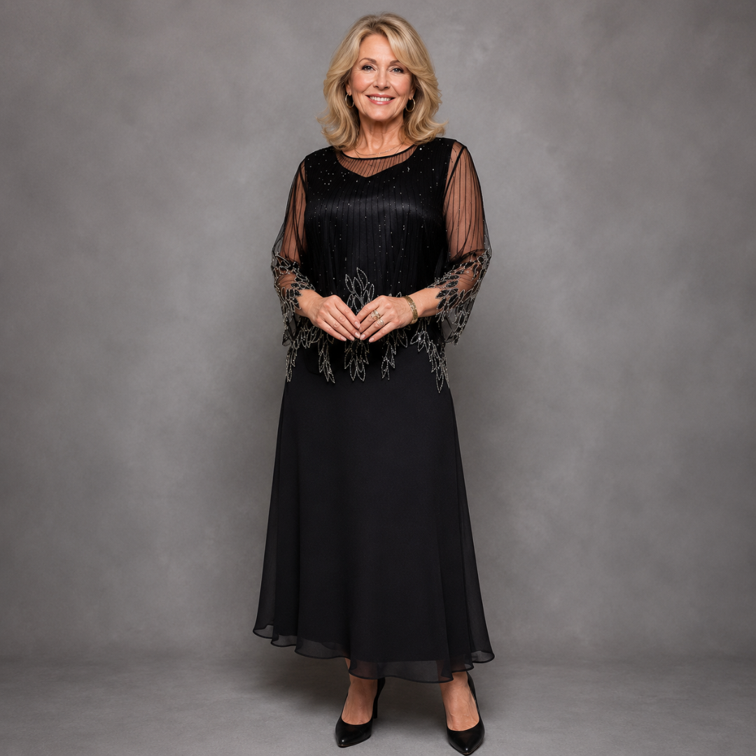 Vivienne | Elegant Beaded Evening Dress