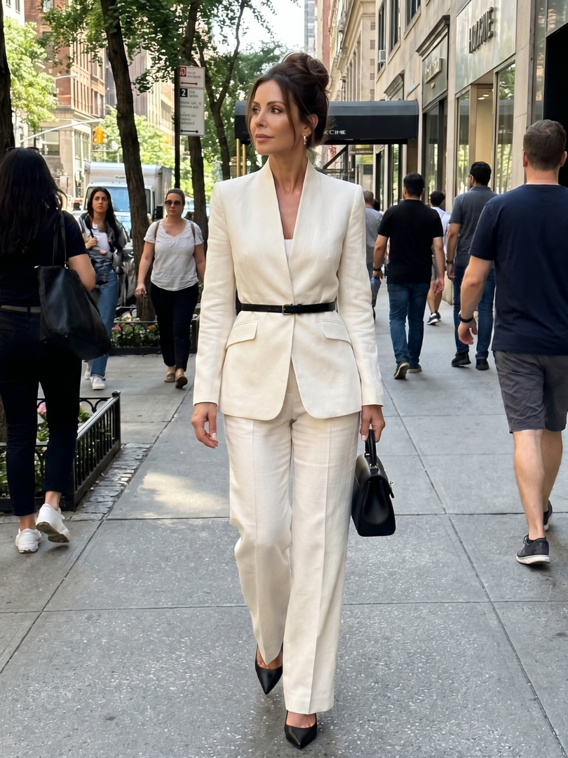 Karen | Women's Structured Stand Collar Tailored Suit