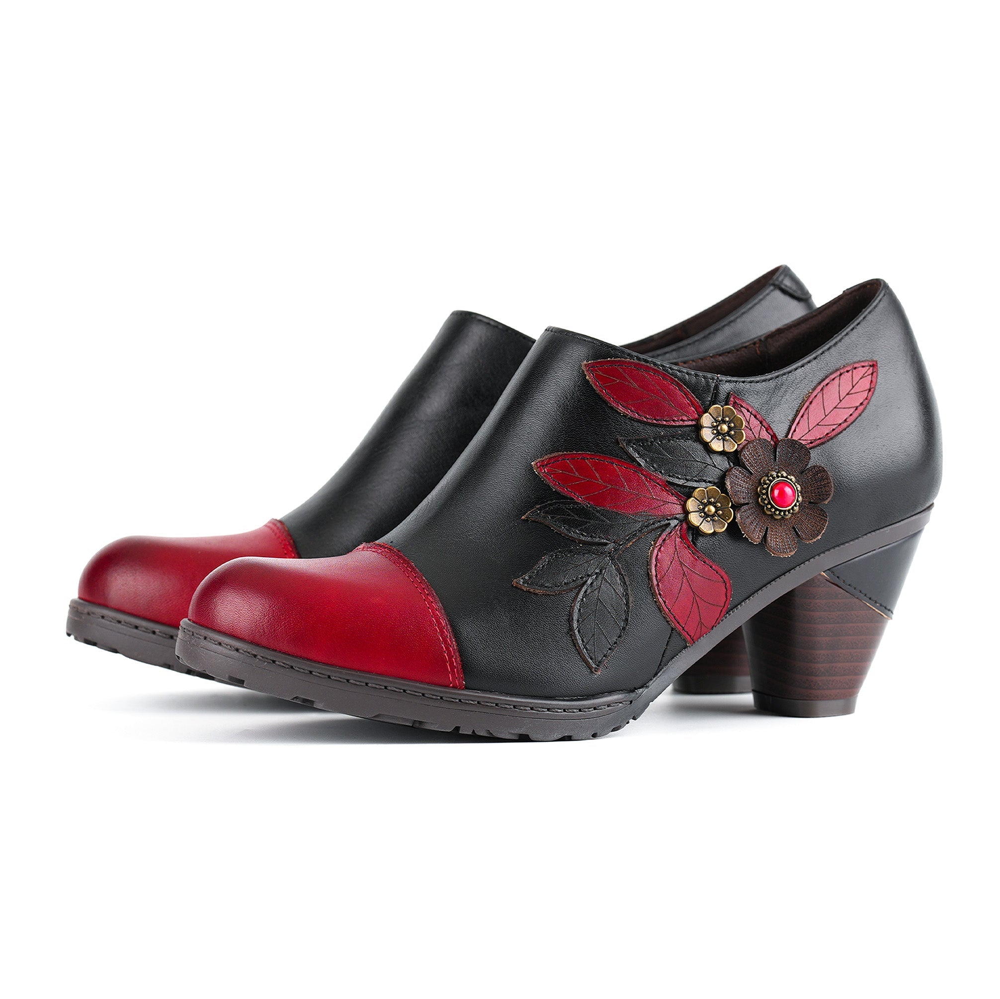 Taveline™ | Retro Boho Floral Charm Pumps