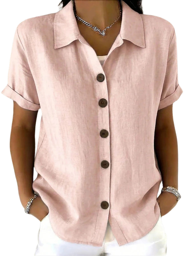 Tilda™ | Relaxed Short Sleeve Button-Front Shirt
