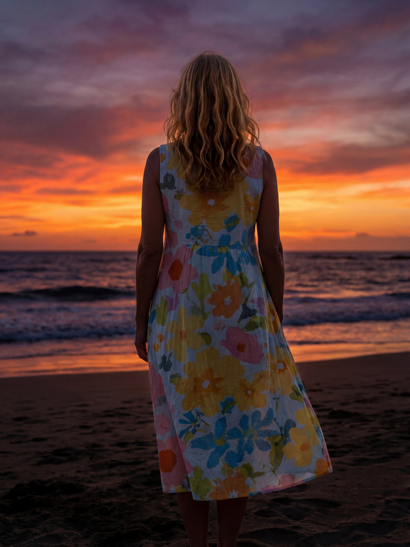 Esmé™ | Coastal Floral Midi Dress
