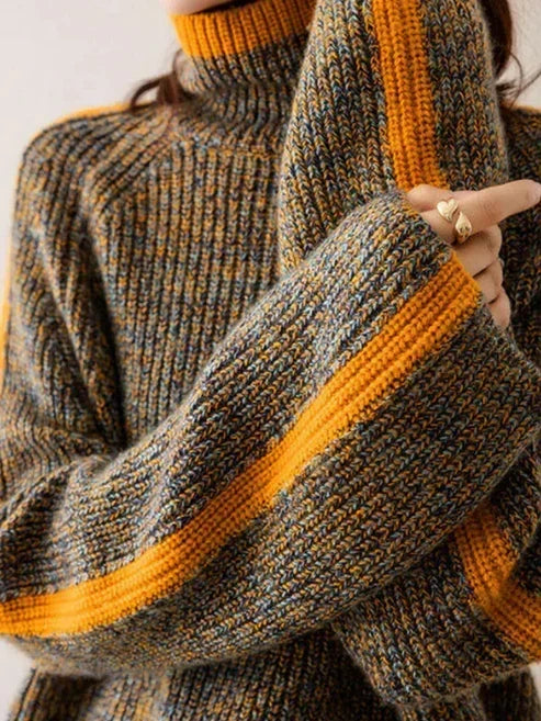 Eloise™ | Cozy Stripe Turtleneck Sweater