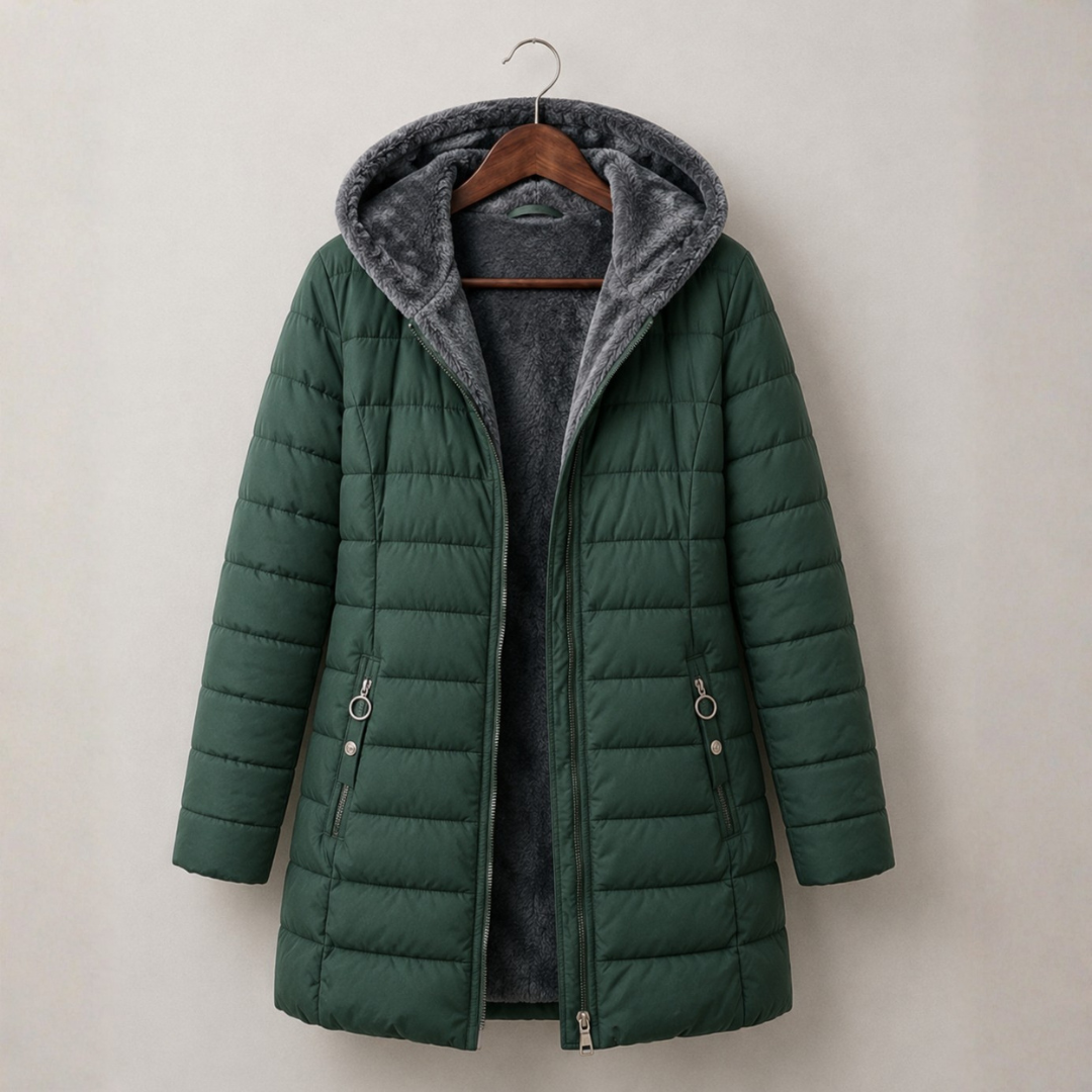 Lucinda™ | Fleece-Lined Hooded Puffer Jacket