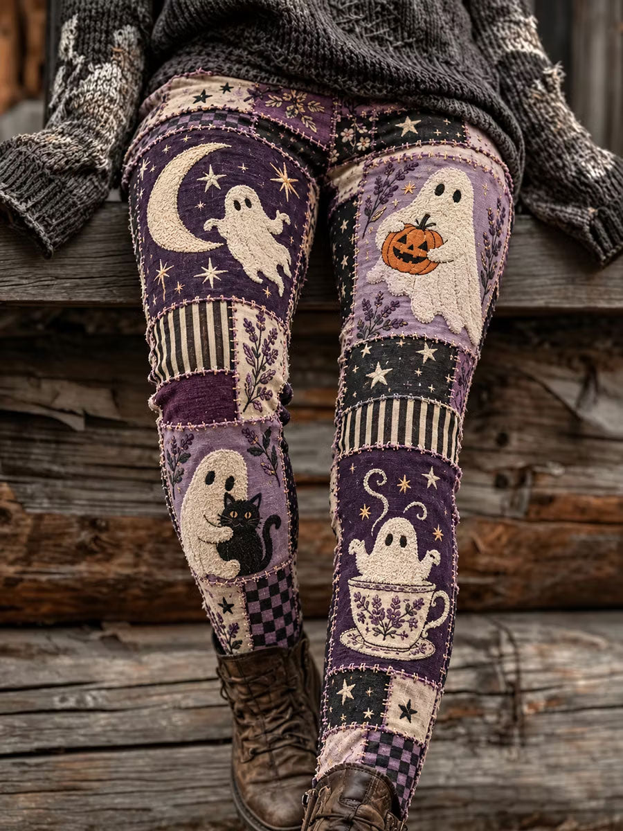 Women's Purple Halloween Leggings
