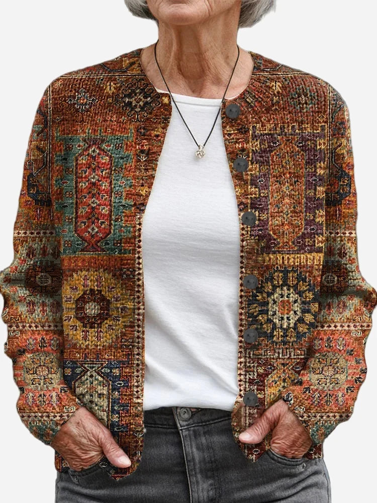 Priscilla™ | Cardigan with Geometric Pattern