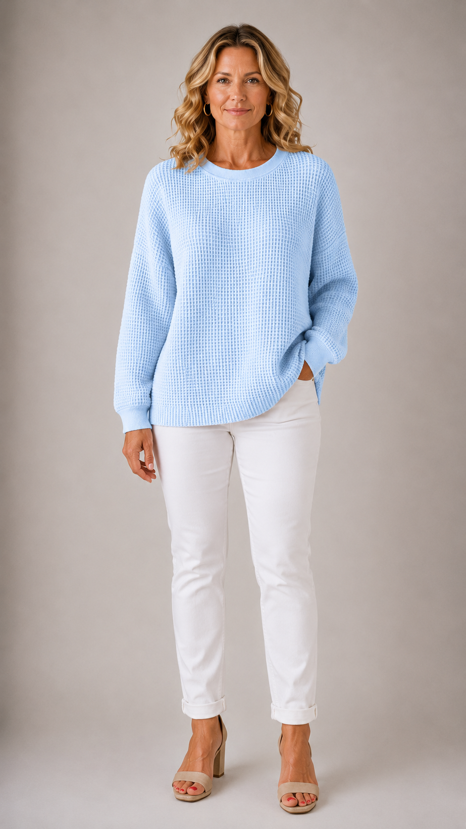 Ivora™ | Cozy Waffle Knit Sweater