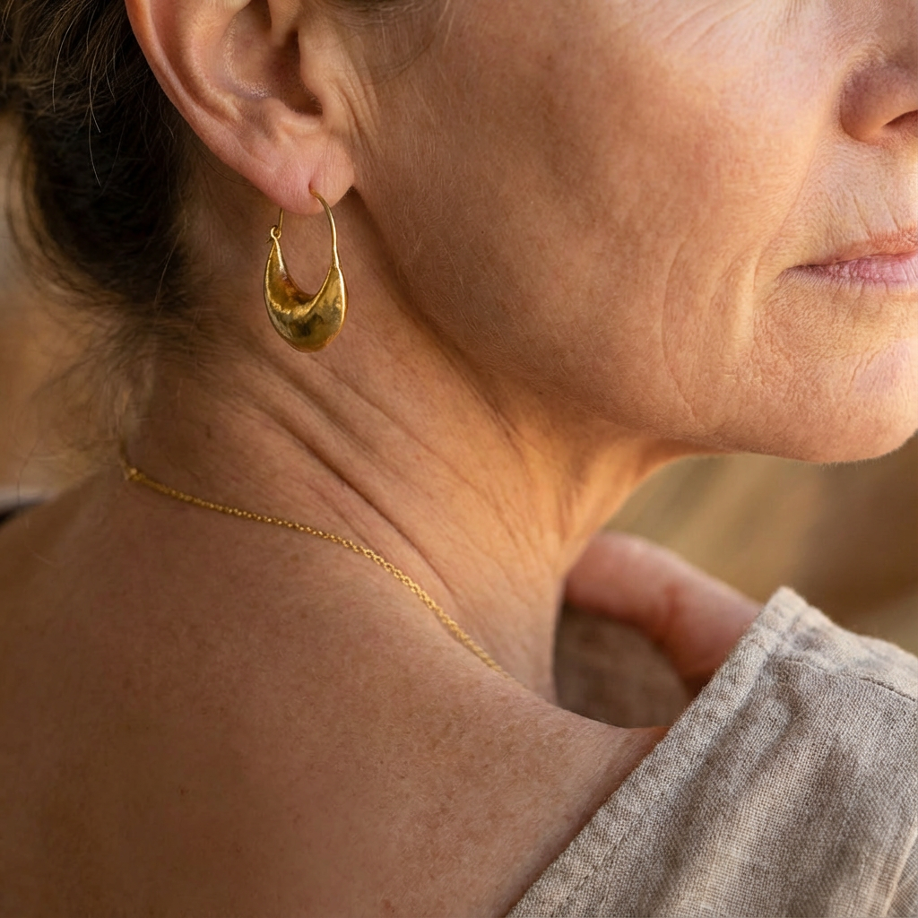Beatrix™ | Vintage Sculpted Gold Hoop Earrings