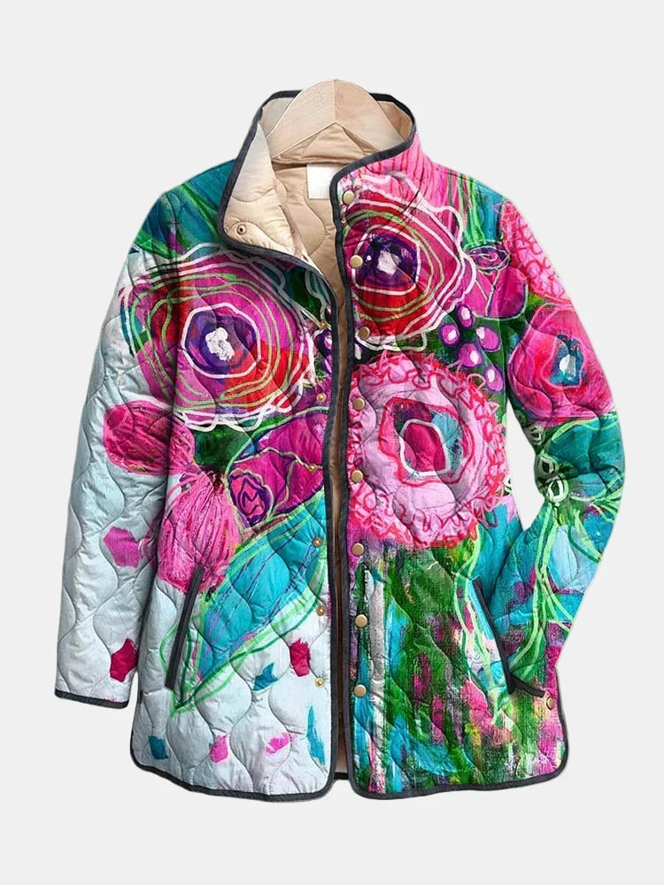Women's Chic Floral Print Jacket