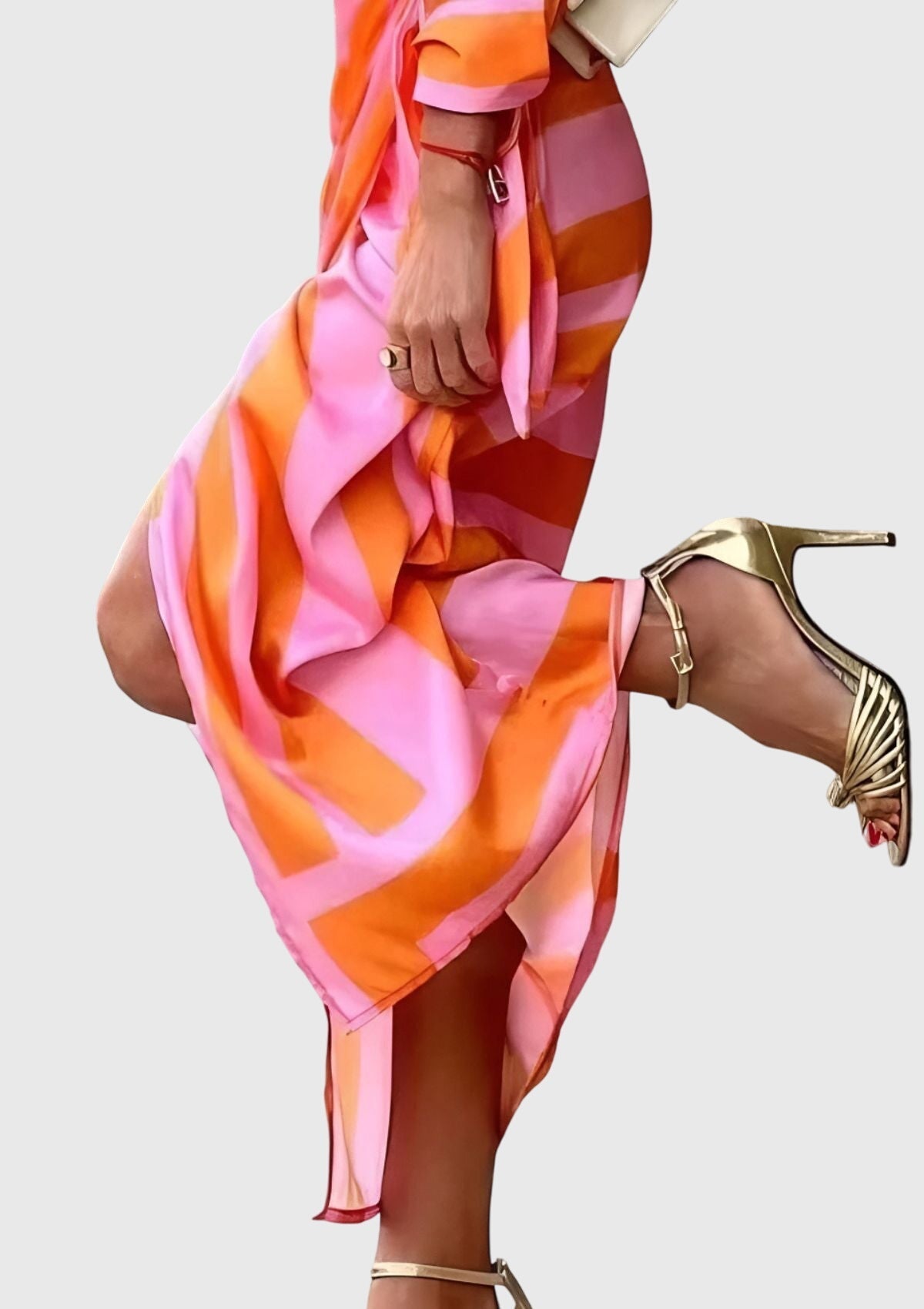 Elegant Wrap Dress With Print