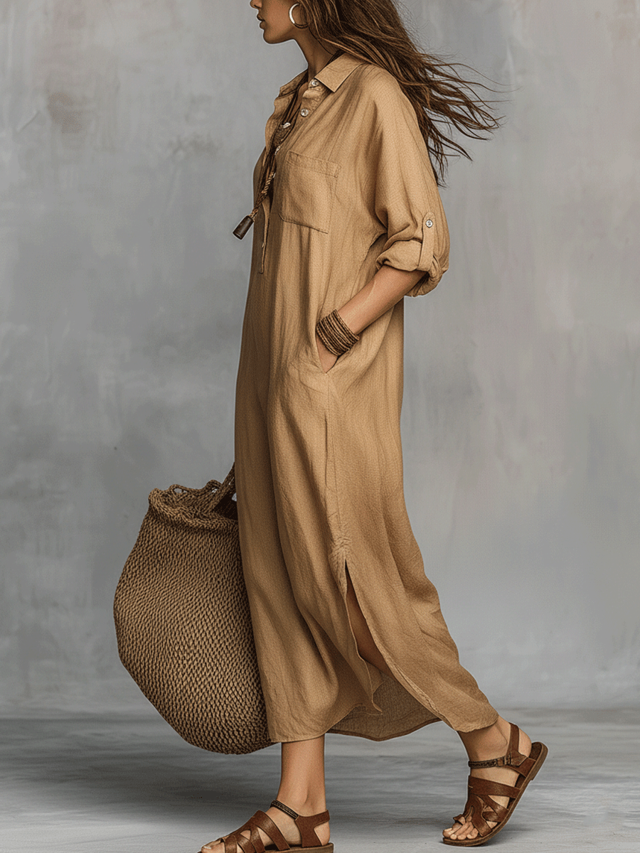 Tivorna™ | Bohemian Charm Casual Buttoned Dress