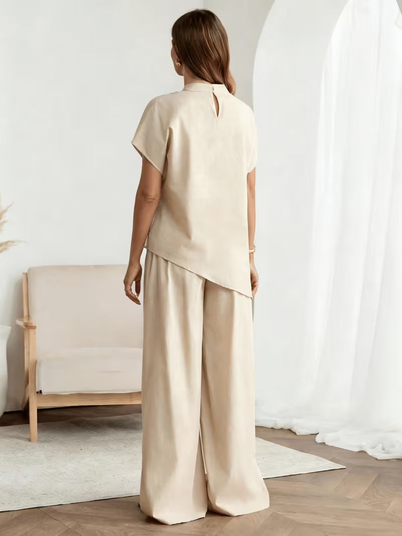 Ivolene™ | Elegant Asymmetrical Wide Leg Pant Set