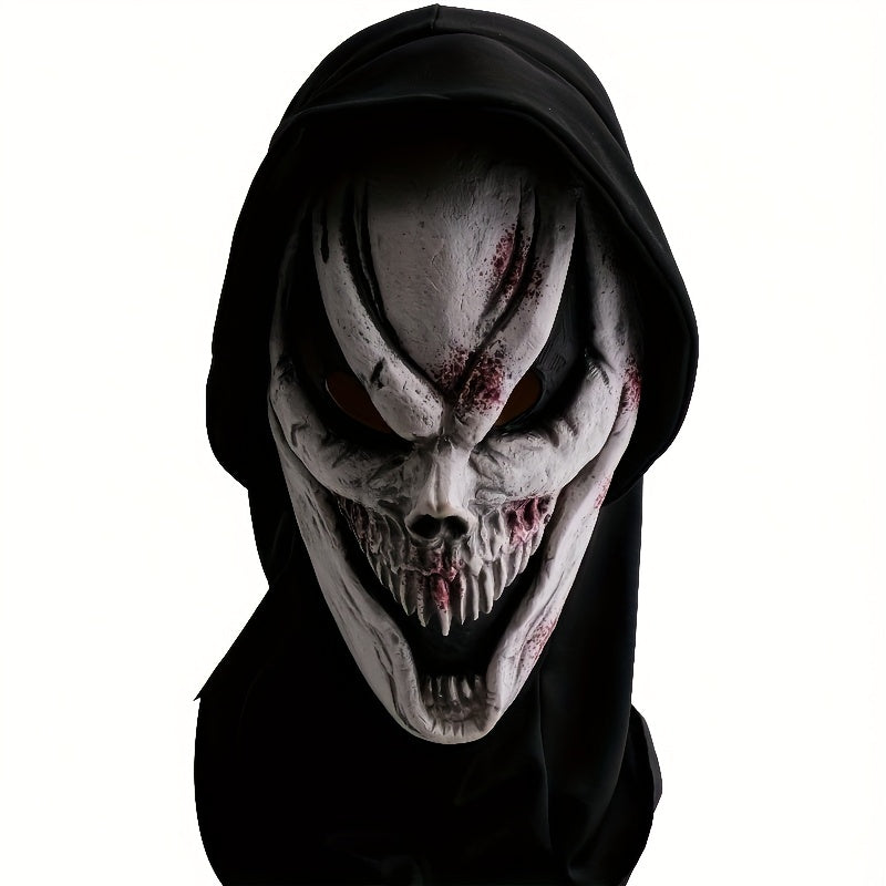 Women's Halloween Evil Ghost Latex Mask with Scarf