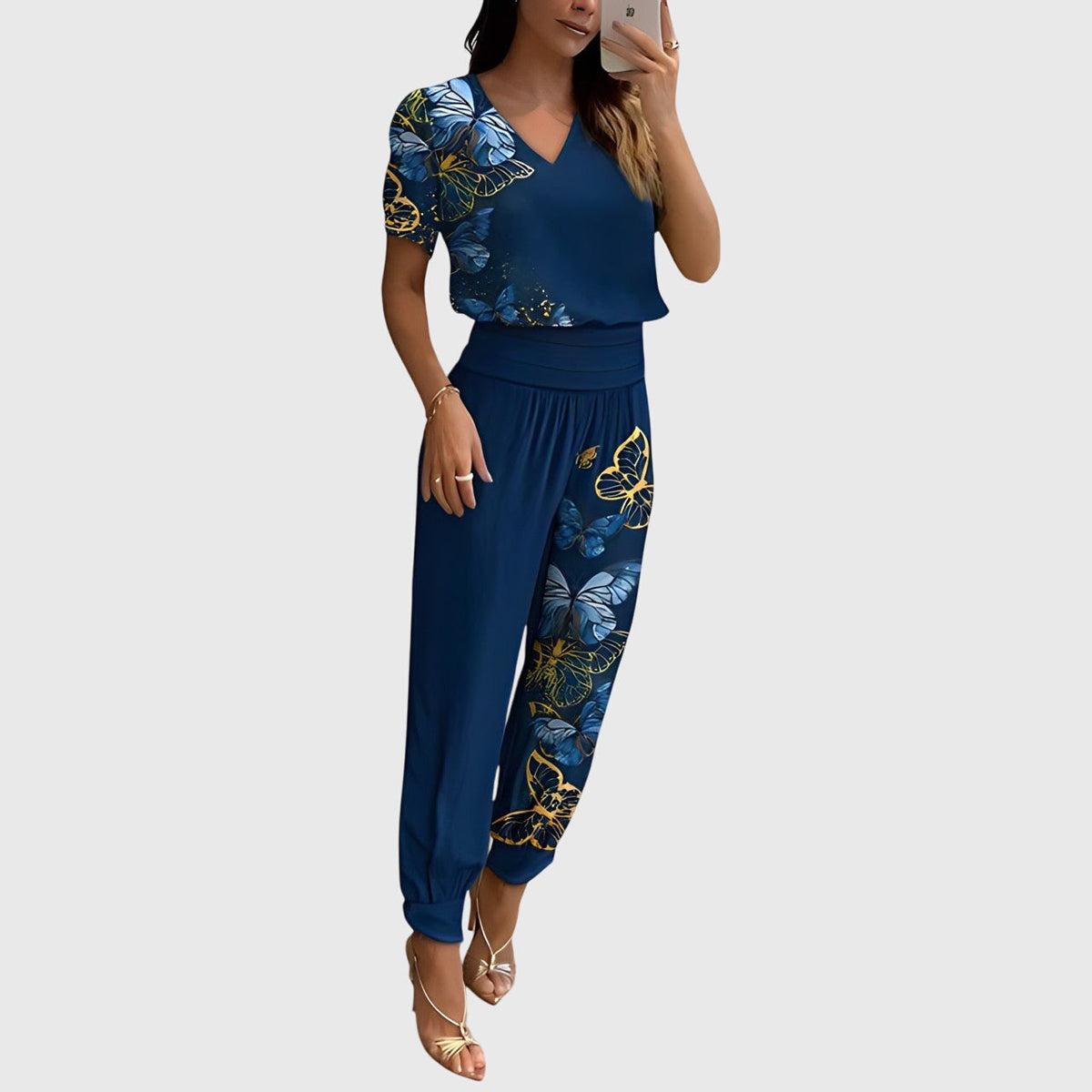 Stylish Blouse And Trousers Set