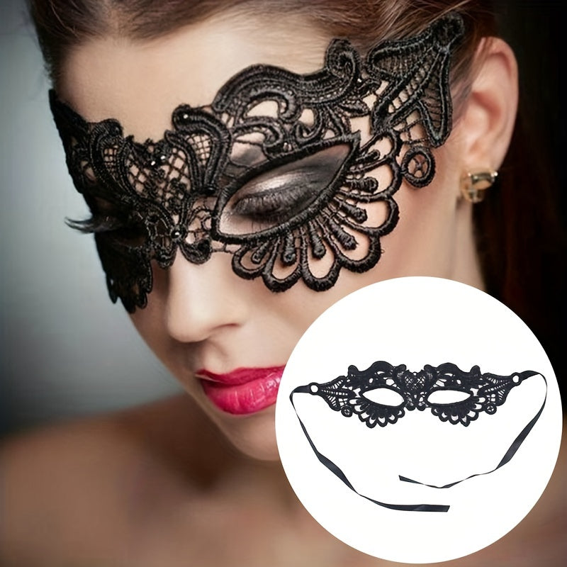Women's Halloween Black Lace Eye Mask