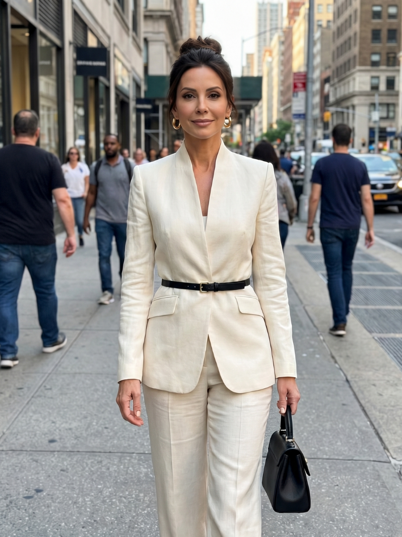 Karen | Women's Structured Stand Collar Tailored Suit