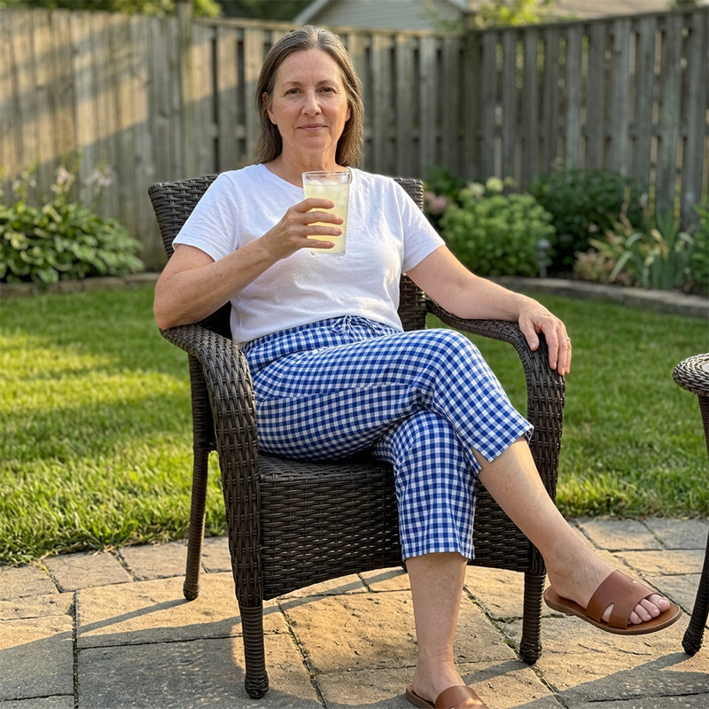 Imogen™ | Relaxed Summer Plaid Capri Pants