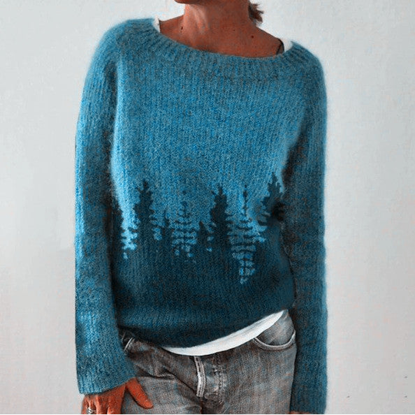 Ryanne™ | Forest Print Pullover Sweater