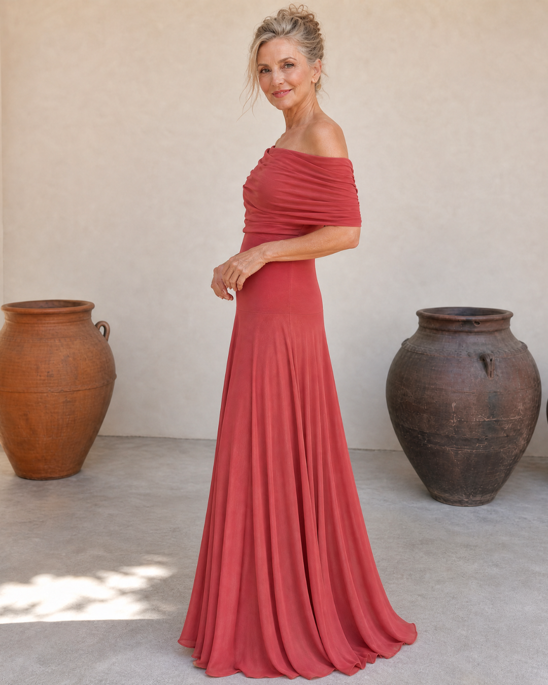 Octavia™ | Off-Shoulder Draped Maxi Dress