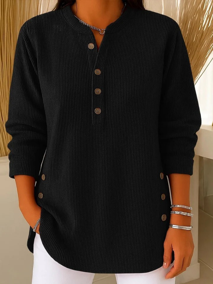 Lucinda™ | Button Henley Tunic
