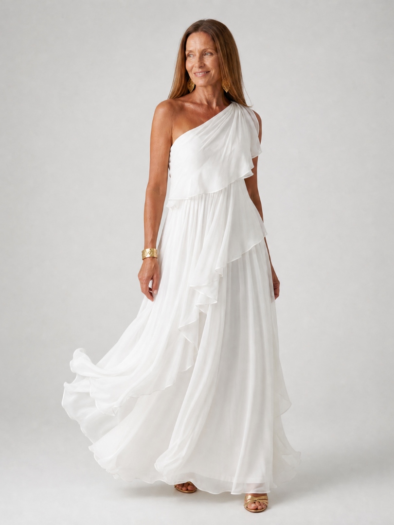 Verena™ | One-Shoulder Ruffle Maxi Dress