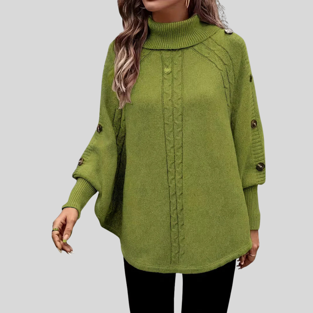 Norelle™ | High-Neck Cable-Knit Sweater
