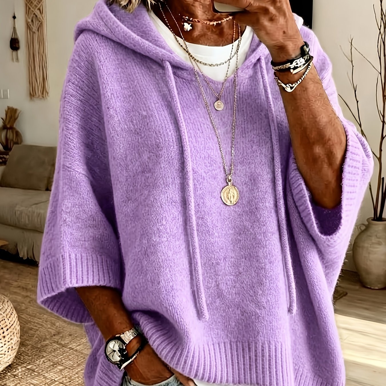 Sutton™ | Hooded Poncho Sweater