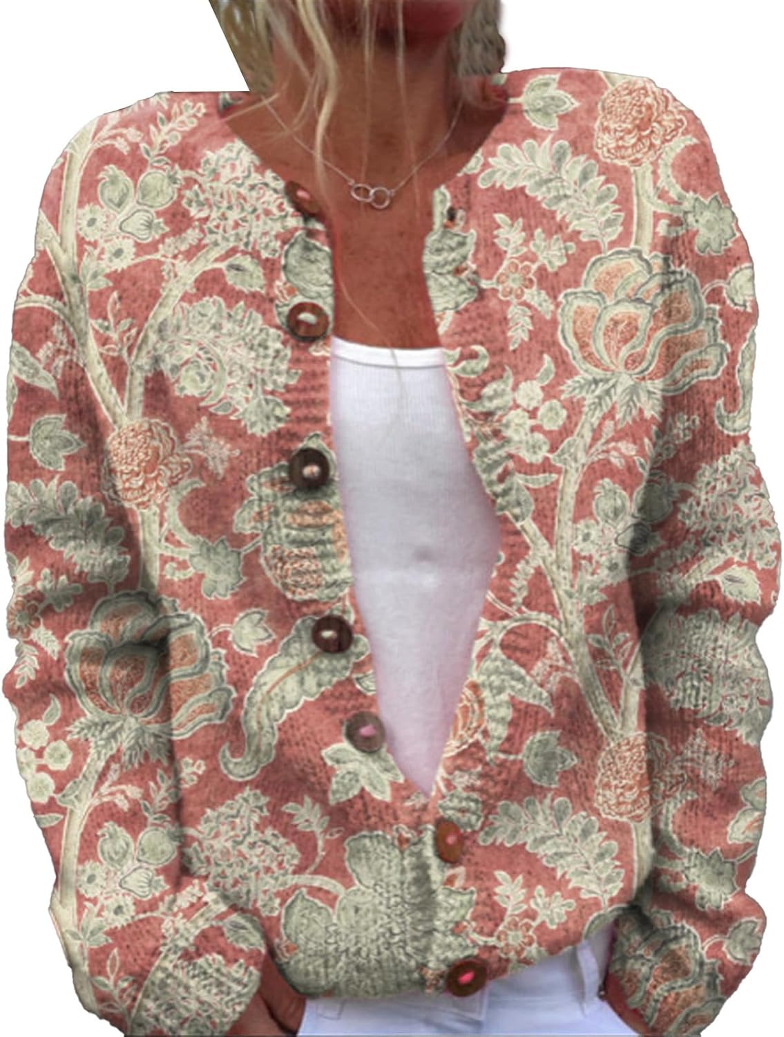 Coralie™ | Vintage Botanical Floral Cardigan