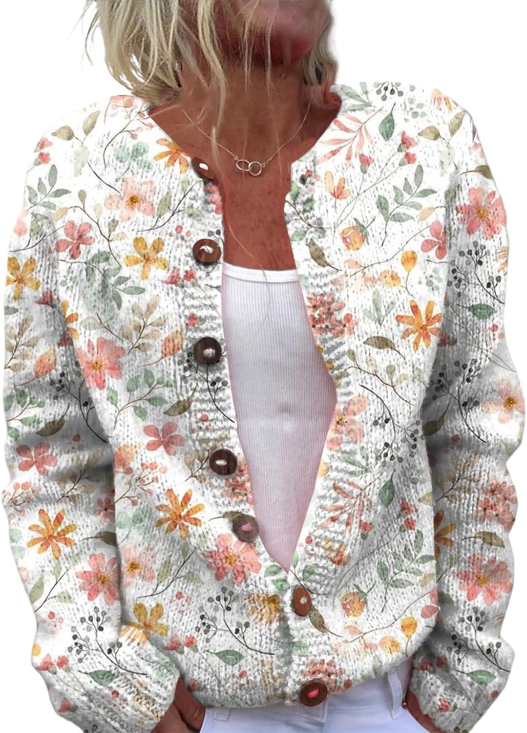 Elspeth™ | Watercolor Wildflower Cardigan