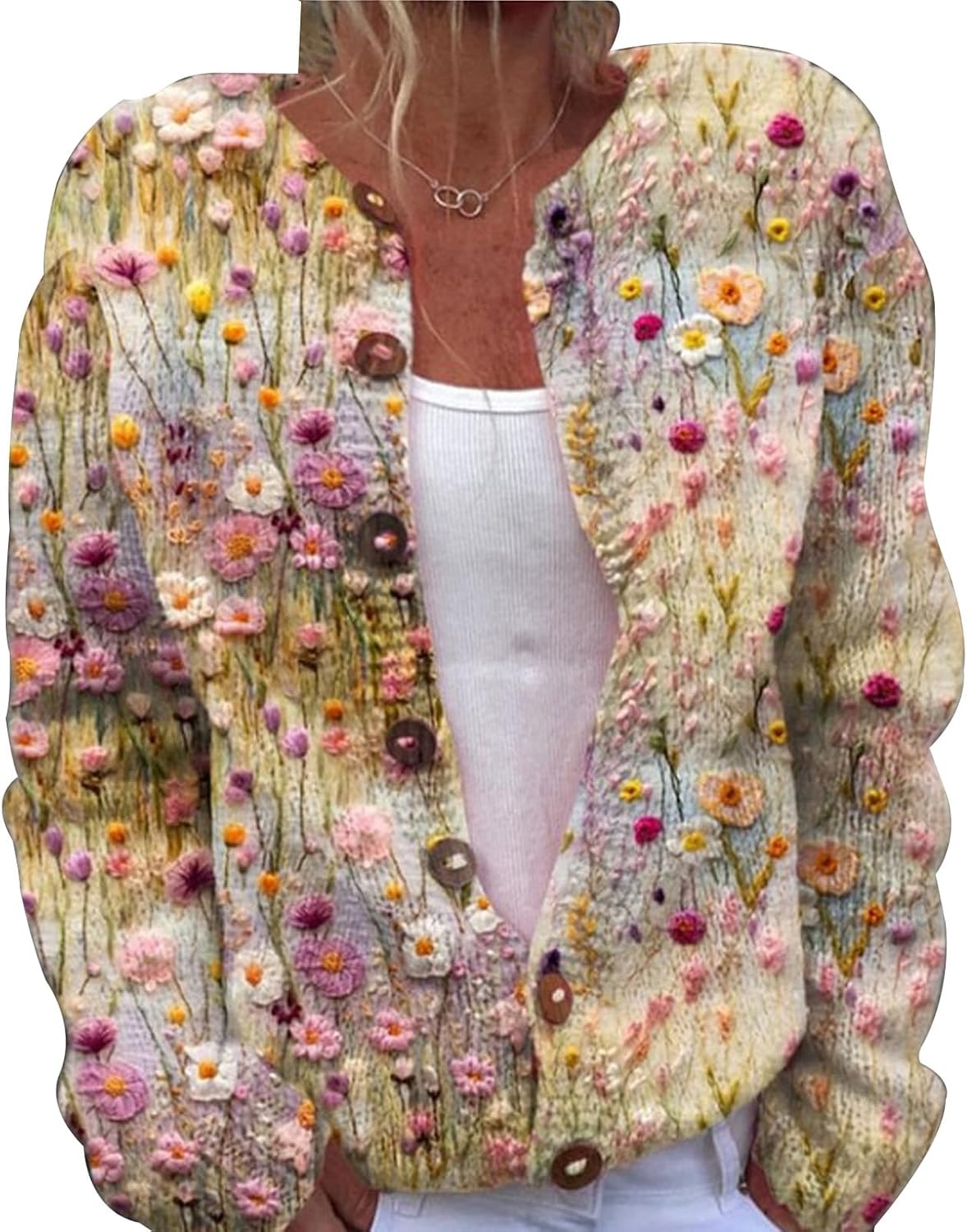 Mariselle™ | Wildflower Meadow Print Cardigan
