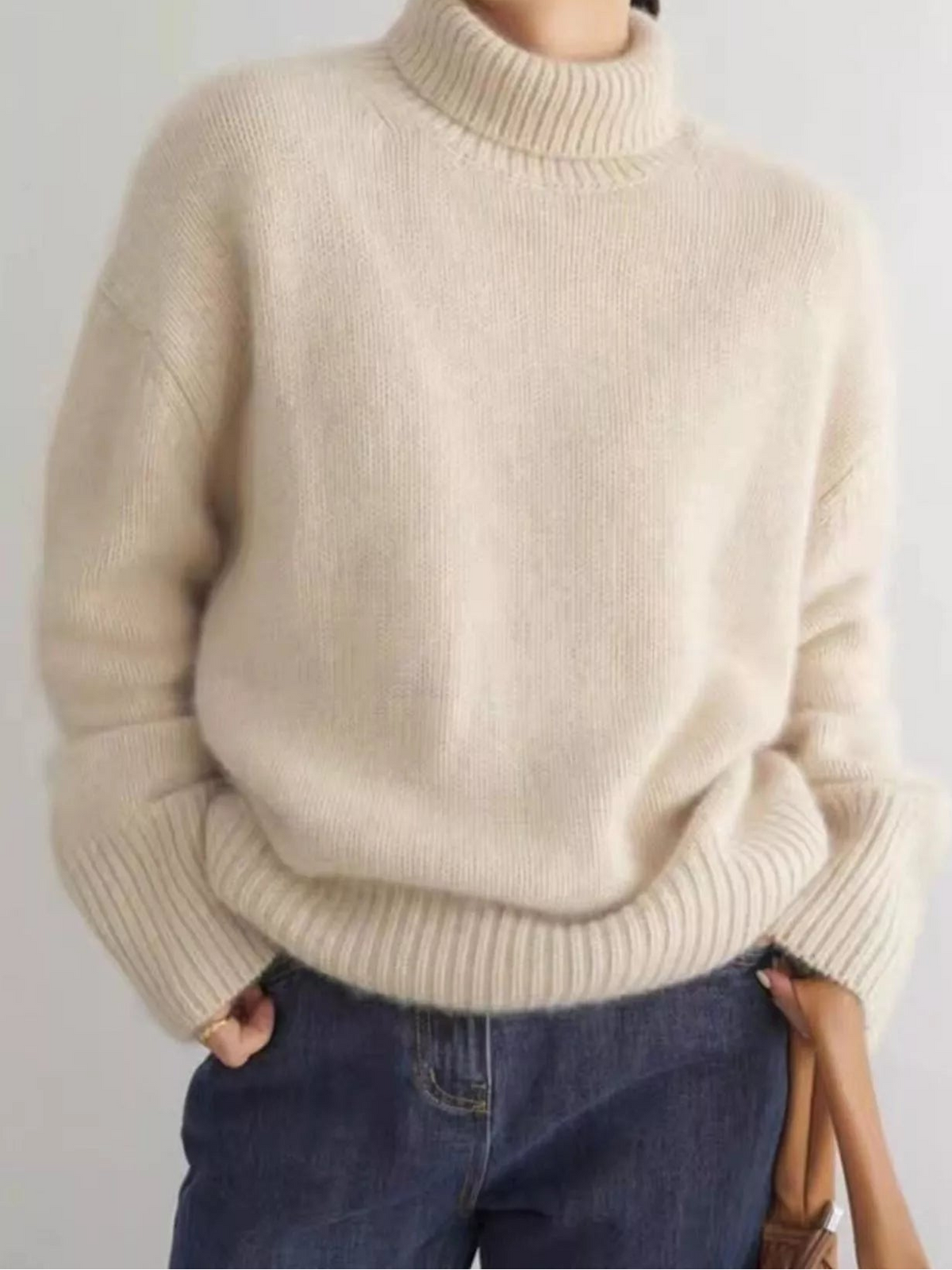 Scarlett | Turtleneck Dropped Shoulder Sweater