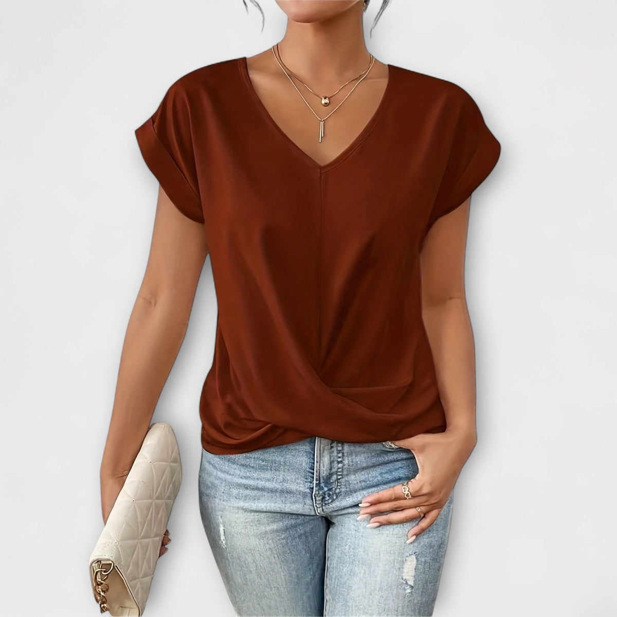 Elegant V-Neck Top