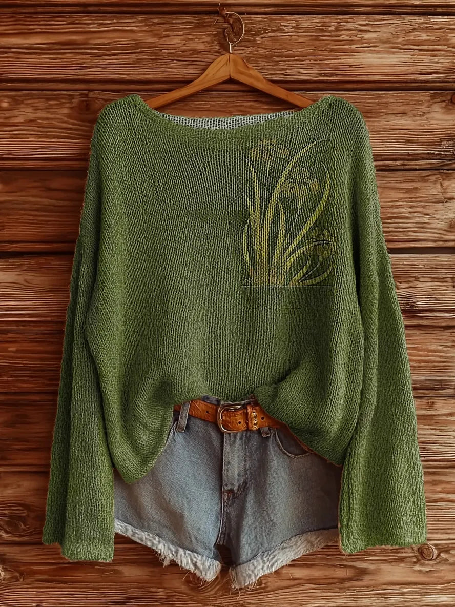Zinnica™ | Vintage Floral Print Sweater