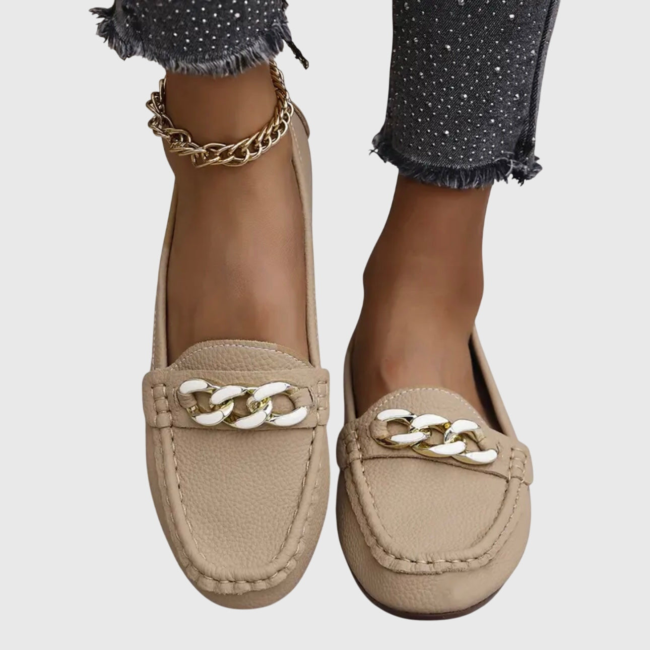 Katarina™ | Chain-Embellished Loafer Flats