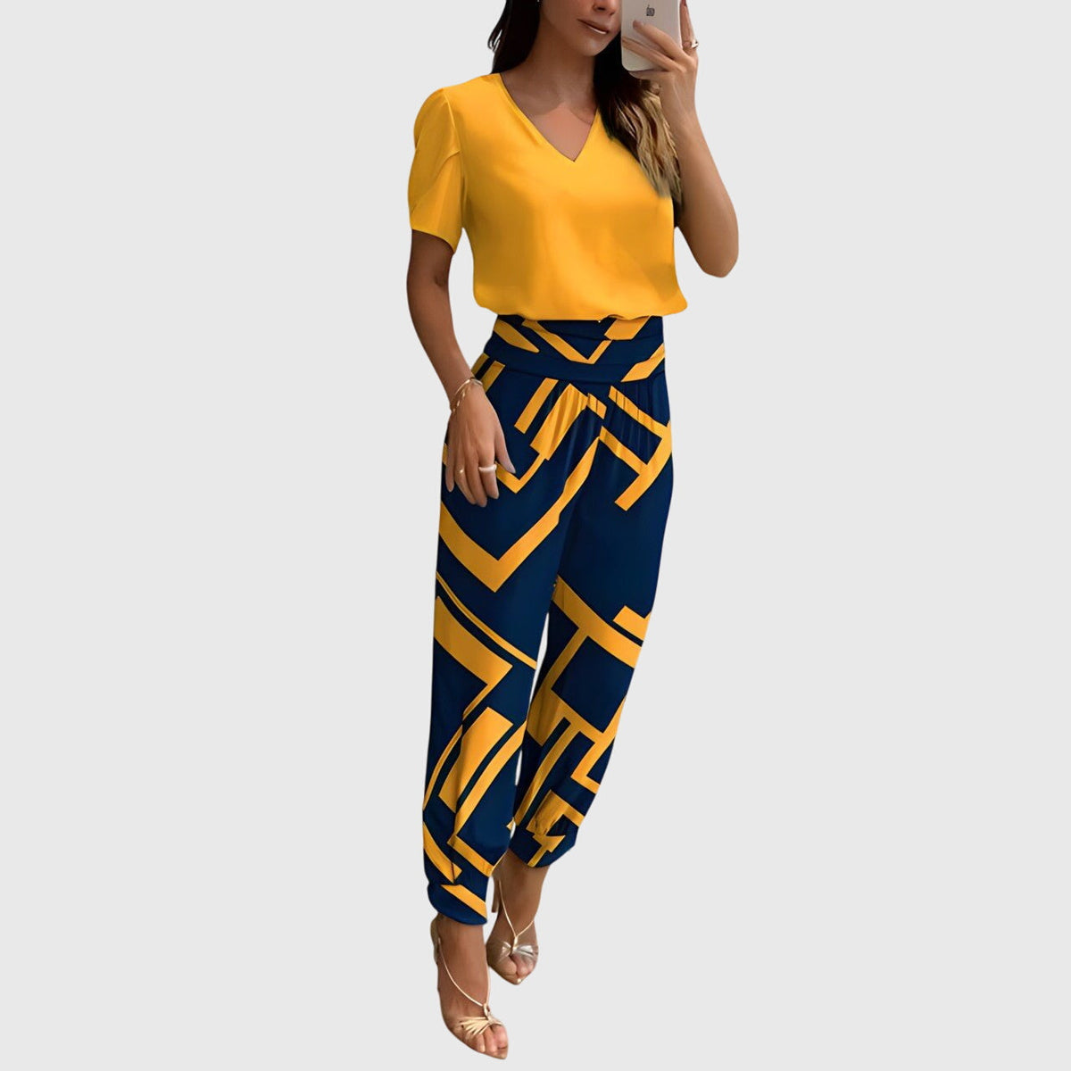 Stylish Blouse And Trousers Set
