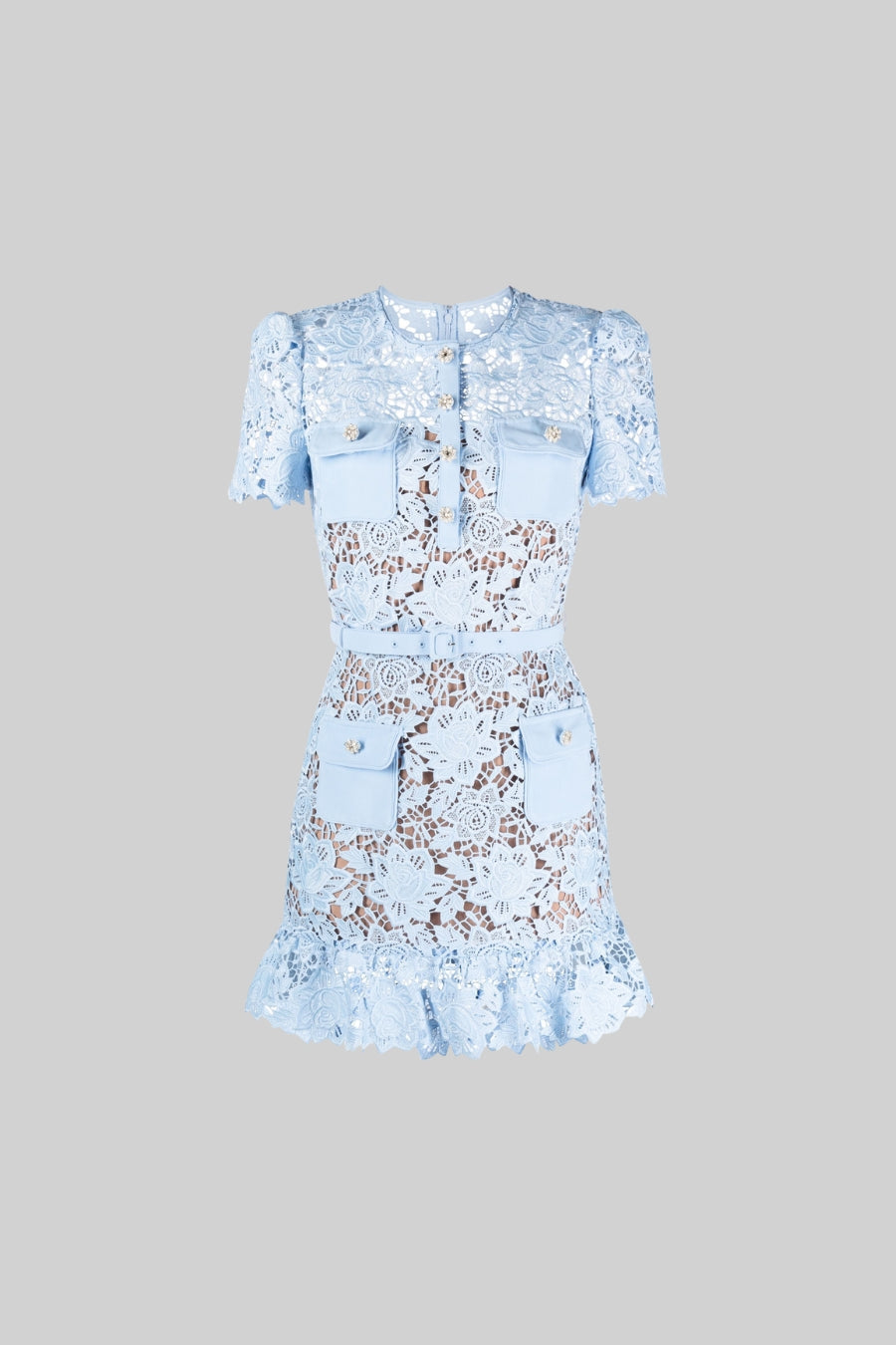 Celestia™ | Lace Pocket Mini Dress