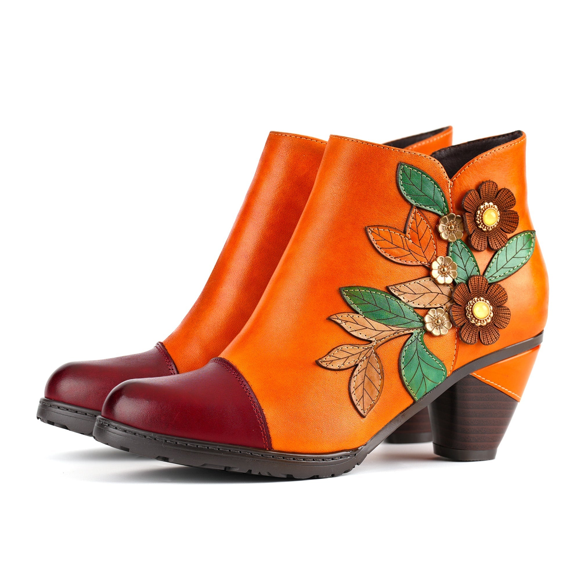 Bellantyne™ | Retro Boho Floral Charm Ankle Boots