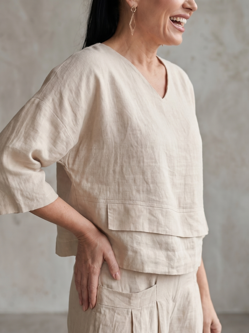 Greta™ | Layered Top Wide Leg Set