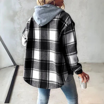 Glenrae™ | Hooded Plaid Shacket