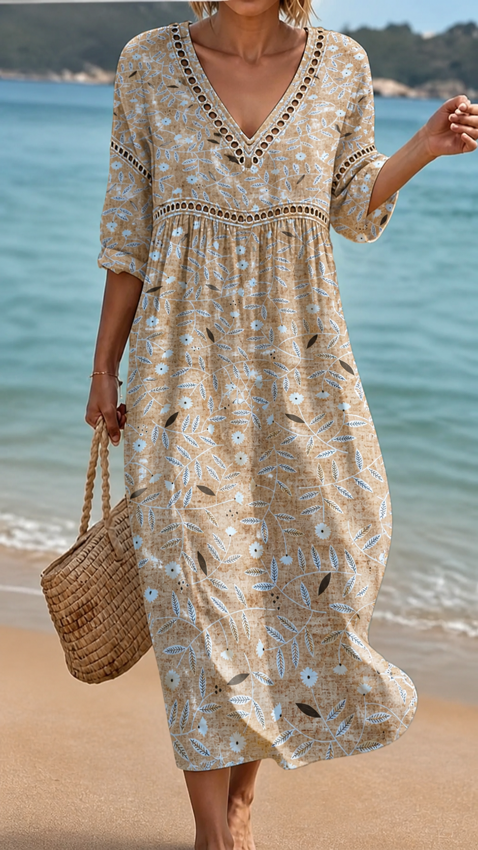 Botanica™ | Floral Beach Dress in Warm Tones