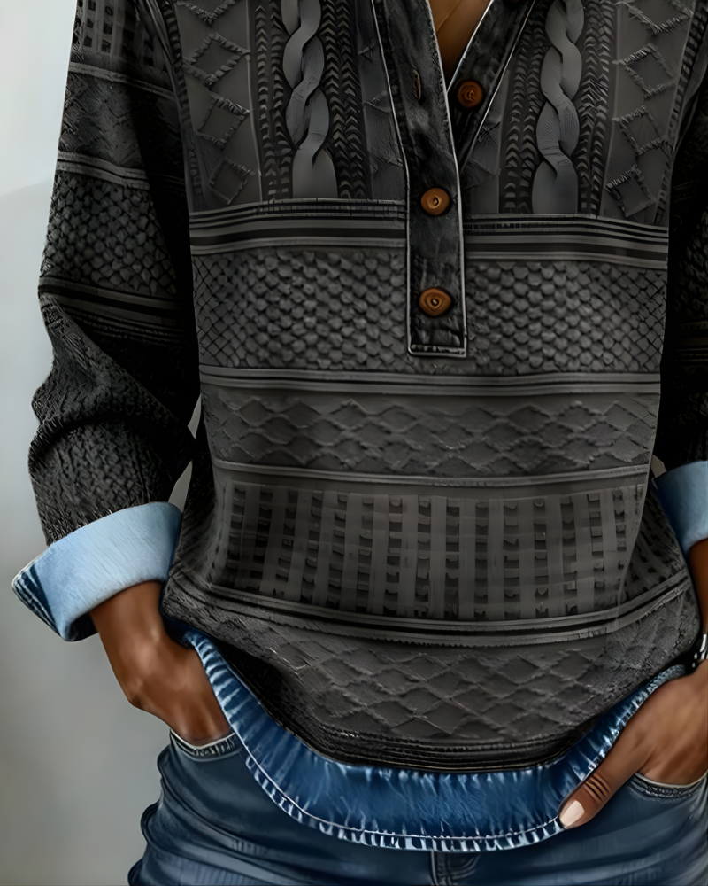 Rowan | Women's Half-Button Collared Sweatshirt