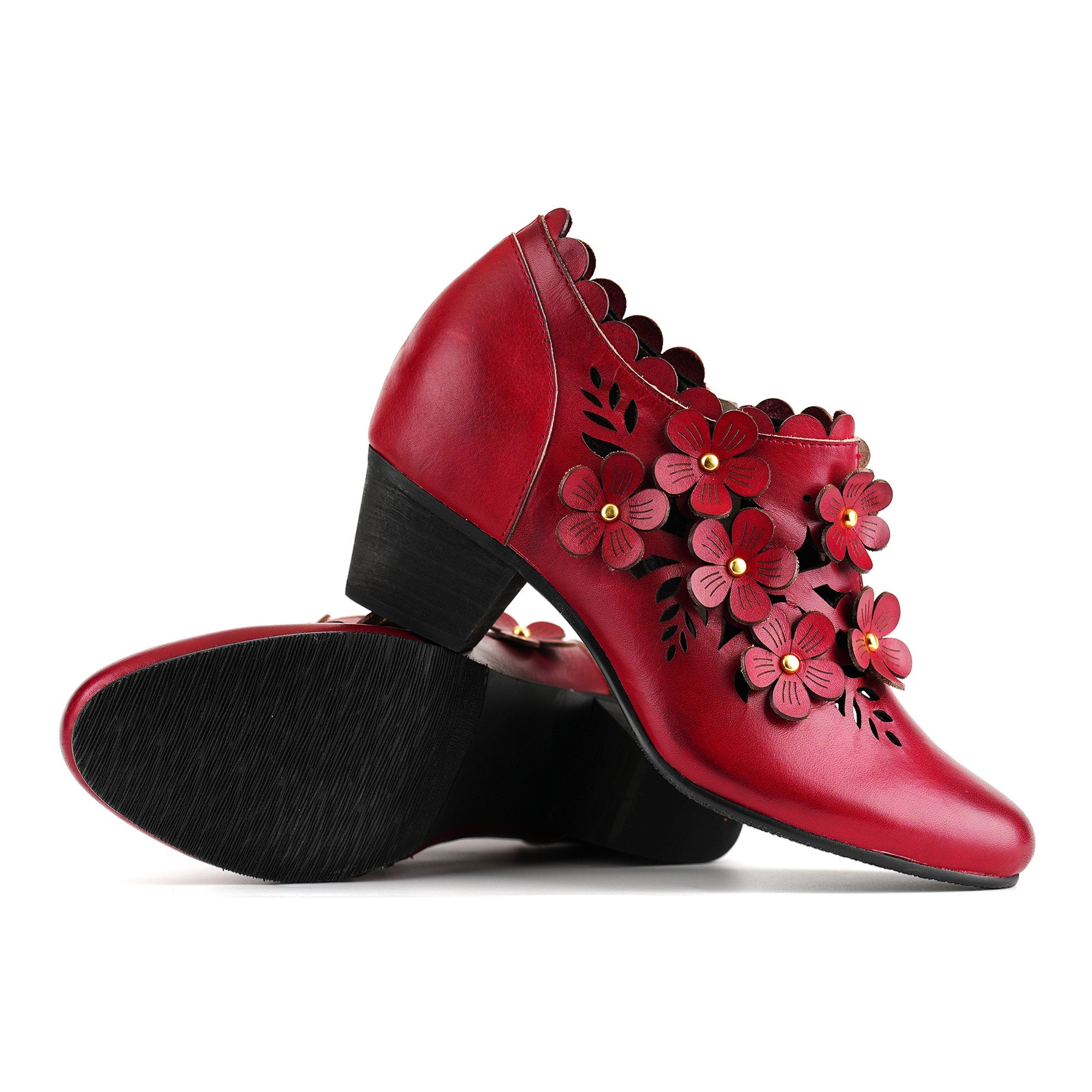 Delfina™ | Floral Cut-Out Bootie Pump