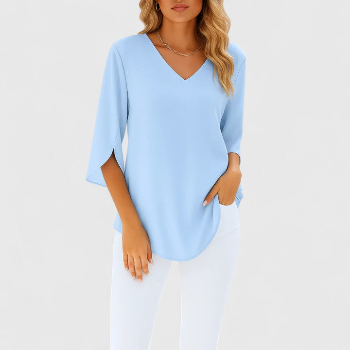 Sophisticated V-Neck Blouse