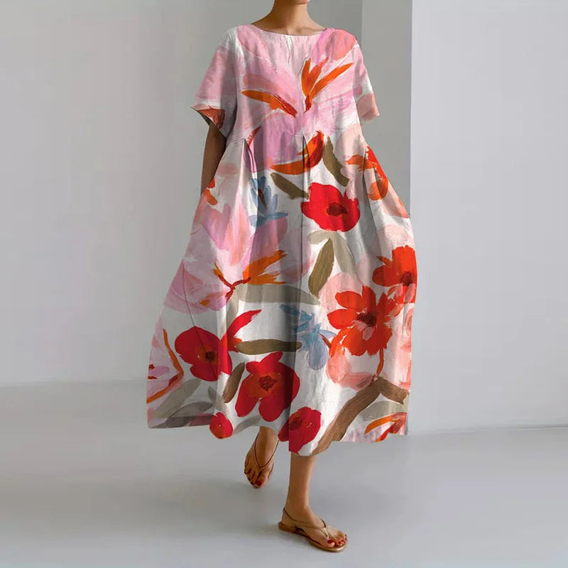 Glorene™ | Elegant Floral Dress