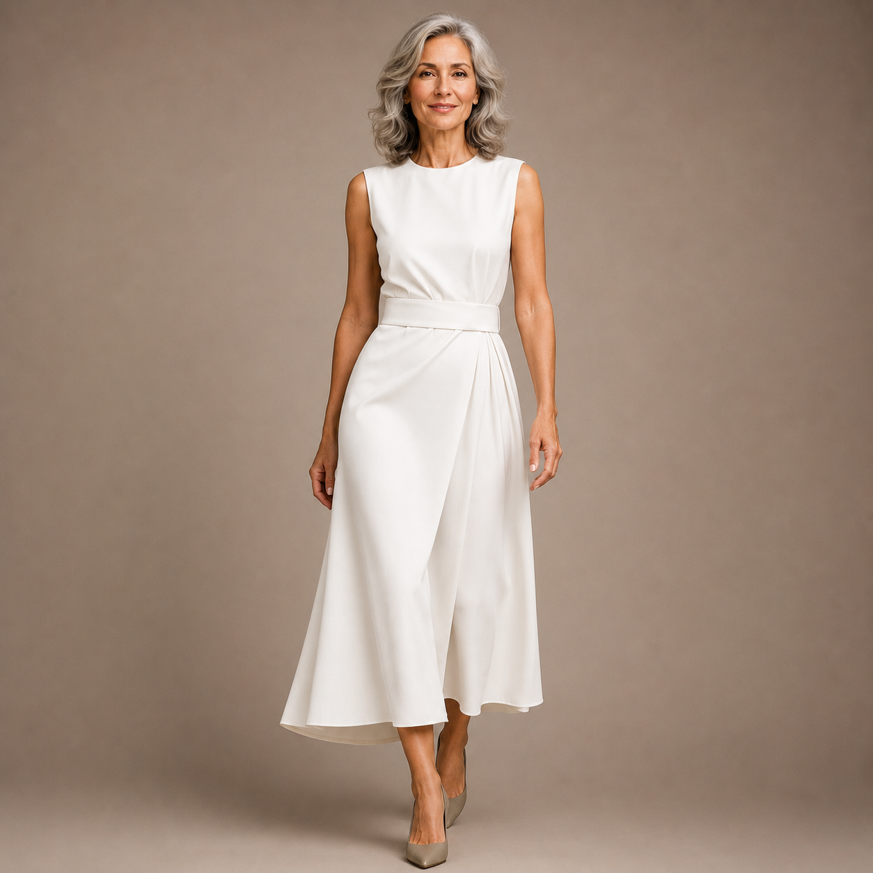 Nova™ | Sleeveless Wrap-Style Midi Dress