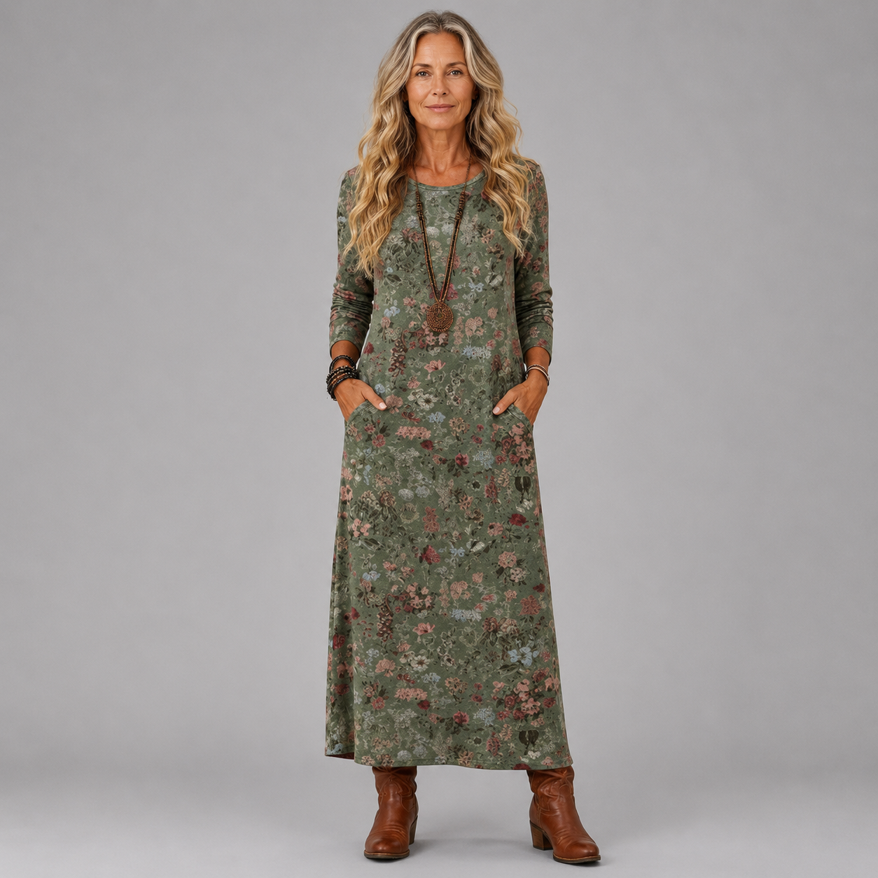 Almeda™ | Flattering Loose Draped Fit Maxi Dress