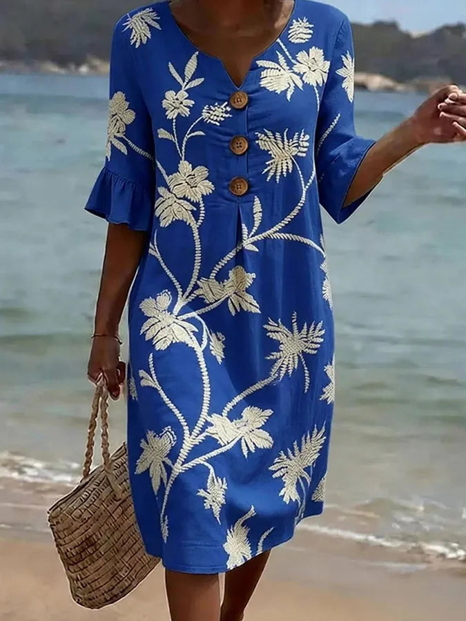 Ottilie™ | Casual women's dress with floral print