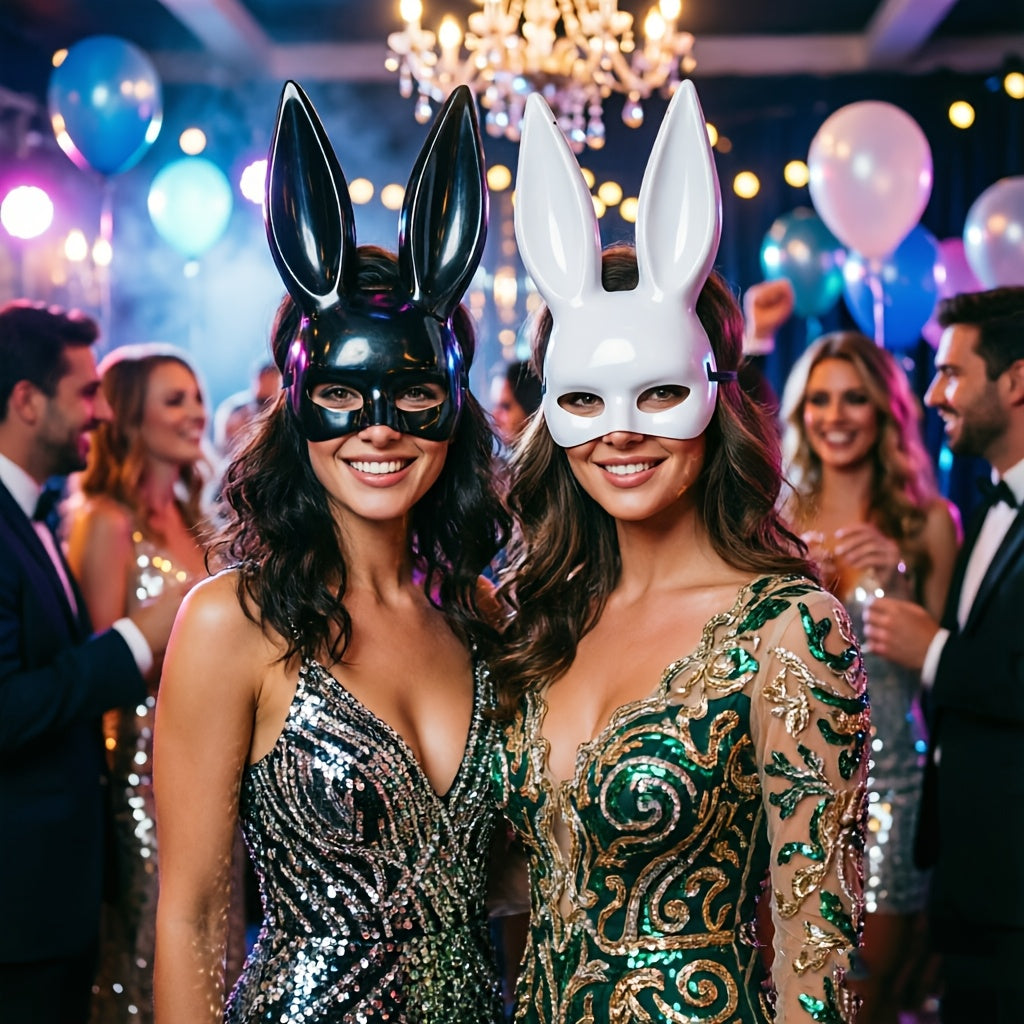 Women's Halloween Masquerade Bunny Mask