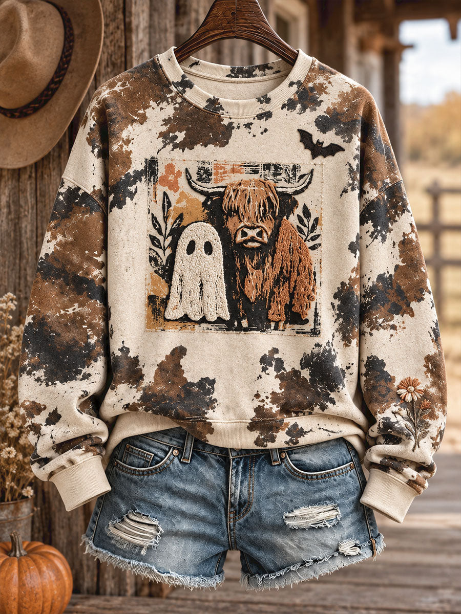 Women's Western Halloween Crewneck