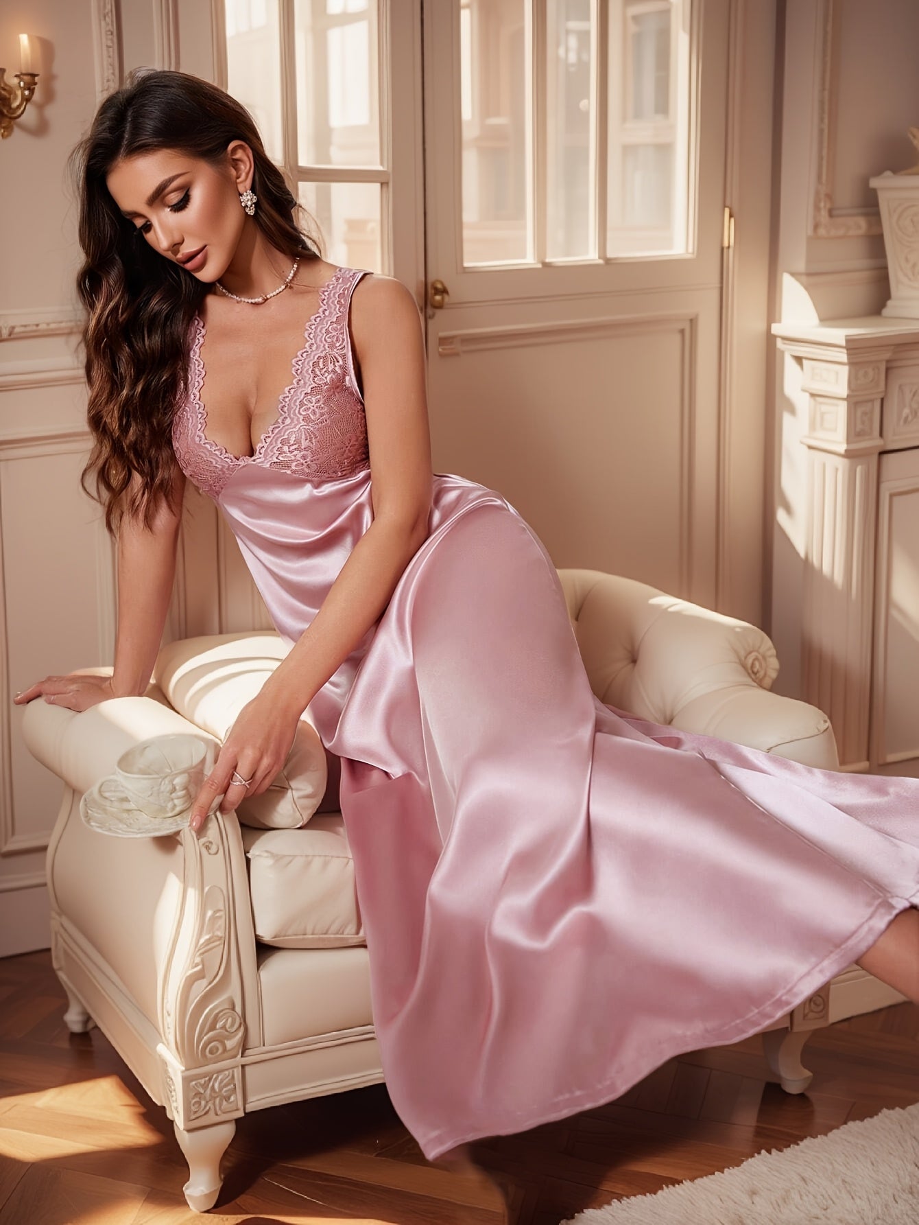 Moonette™ | Lace Backless Nightgown